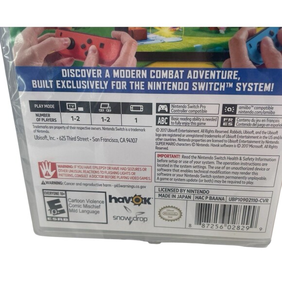 Mario + Rabbids Kingdom Battle 2017 Nintendo Switch Video Game New Sealed - Picture 4 of 5